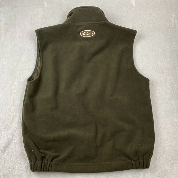Drake Waterfowl Systems Mens Vest Size 2XL Fleece Full Zip Outdoors Green Mock - Picture 12 of 12